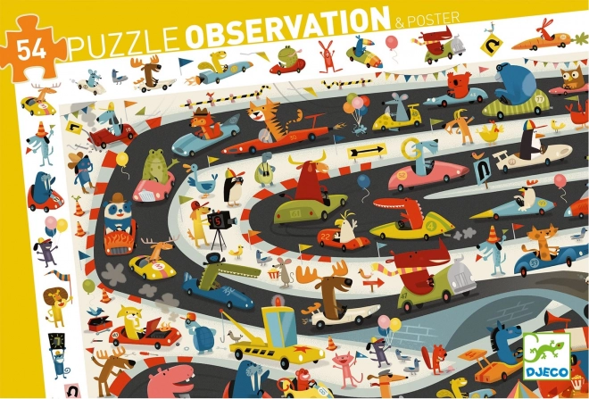 Puzzle Osservazione Rallye 54 Pezzi