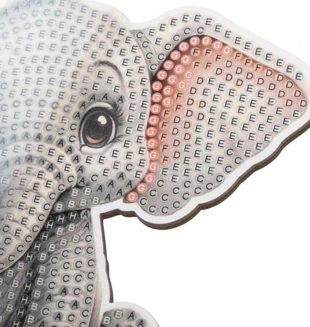 Pittura di diamanti Safari: Elefante