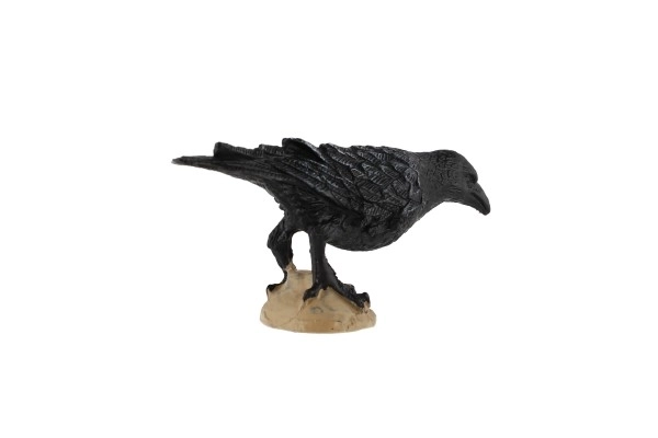 Corvo Nero Giocattolo in Plastica 11cm