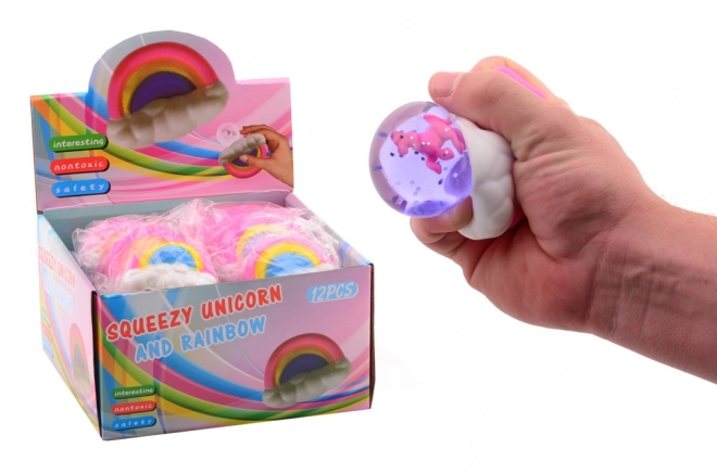 Palla antistress con unicorno