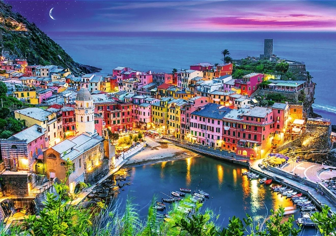 Trefl Puzzle 2 in 1 Vernazza, Liguria, Italia 1000 pezzi con colla