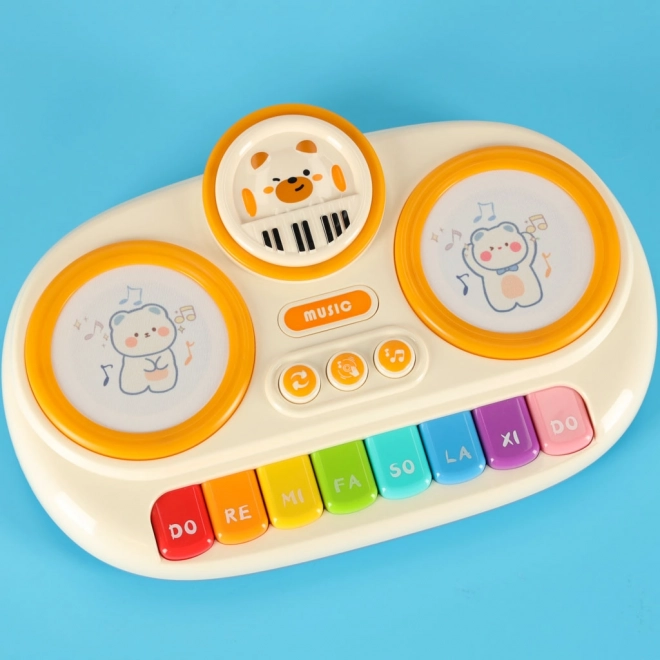 Pianoforte interattivo per bambini organo educativo beige