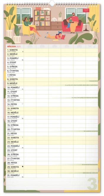 Calendario da Parete Pianificatore Familiare XXL 2025