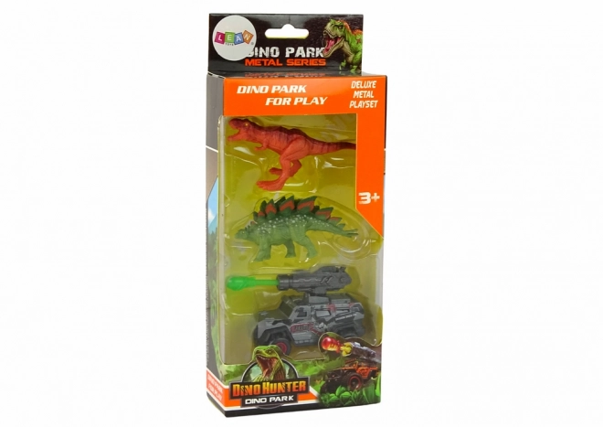 Set di Figurine Dinosauri con Veicolo e Razzo Verde