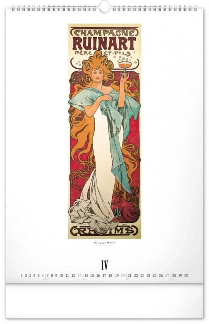 Calendario da parete Alfons Mucha 2025