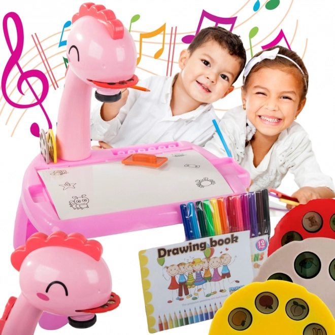 Tavolo da Disegno Didattico per Bambini con Proiettore
