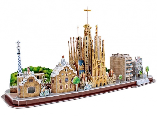 Panorama 3D puzzle Barcelona di CUBICFUN