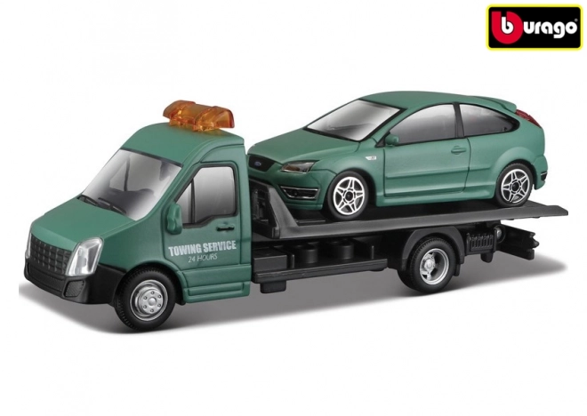 Carro Attrezzi con Ford Focus ST Verde in Scala 1:43