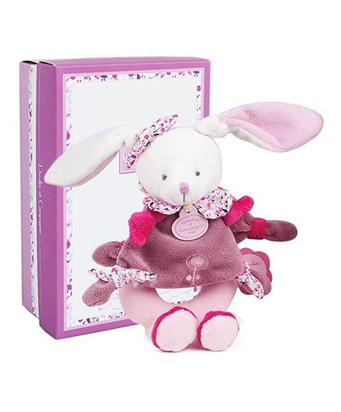 Set regalo Doudou con sonaglio coniglio