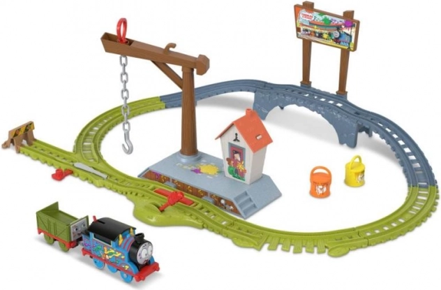 THOMAS & FRIENDS set consegna della vernice – pista motorizzata con gru