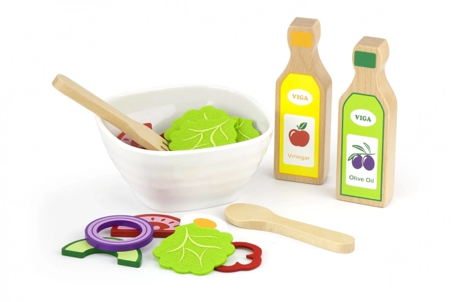 Set insalata in legno per bambini