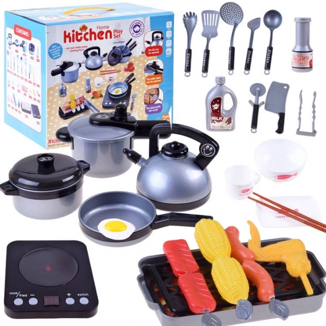 Set Cucina Portatile per Bambini con Grill e Accessori