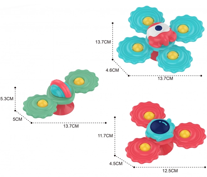 Giocattolo Spinner Interattivo con Ventosa per Bambini