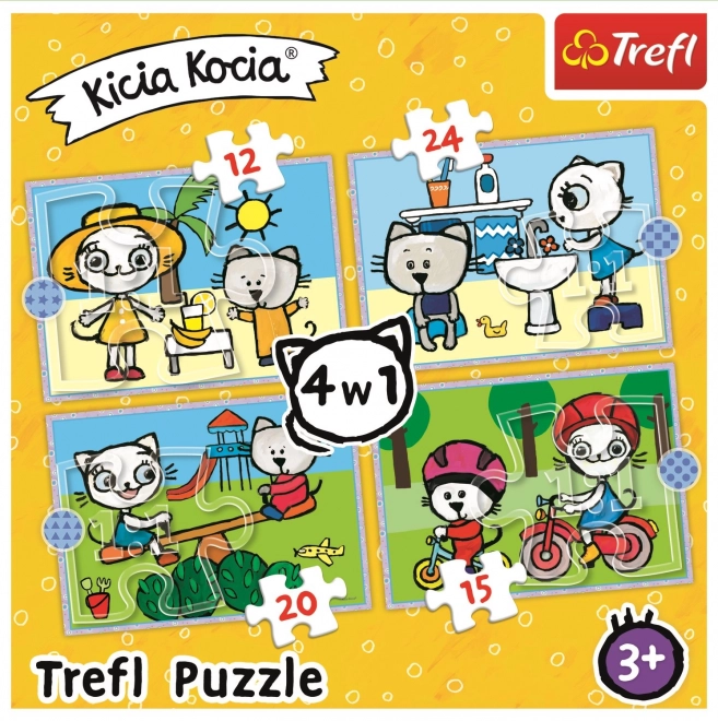 Puzzle con personaggi di Kicia Kocia 4 in 1