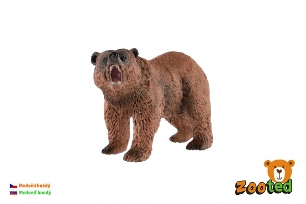 Orso Bruno Giocattolo in Plastica Zooted 12cm