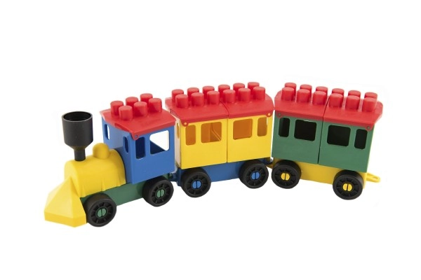 Trenino colorato con due vagoncini