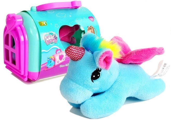 Unicorno Peluche con Trasportino