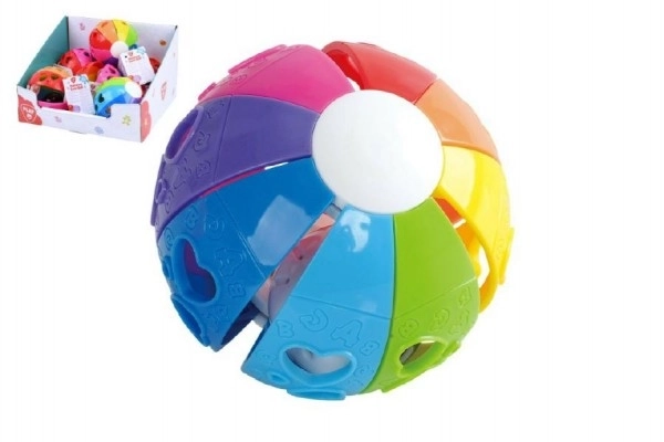 Palla Arcobaleno Sonaglio in Plastica 10cm