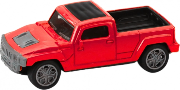 Set di automobiline con caravan rosso