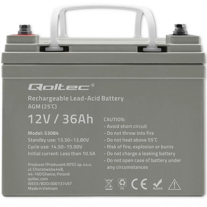 Batteria AGM a lunga durata Qoltec
