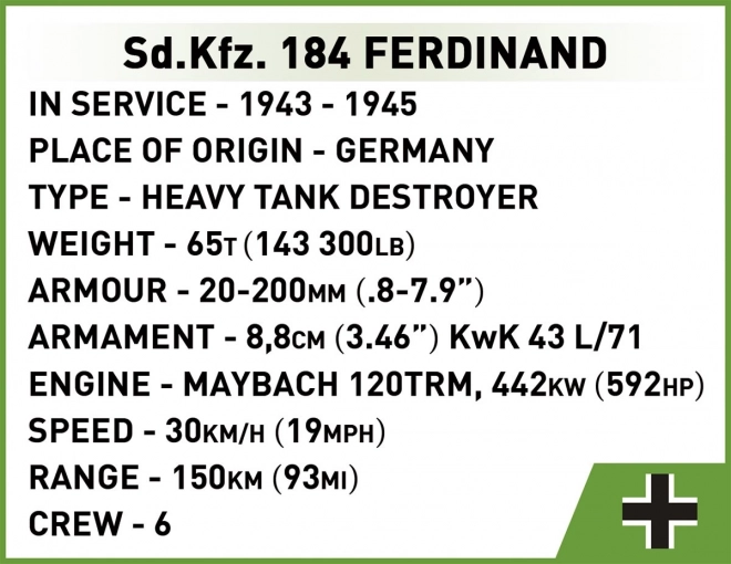 Modello in mattoncini Sd.Kfz. 184 Ferdinand