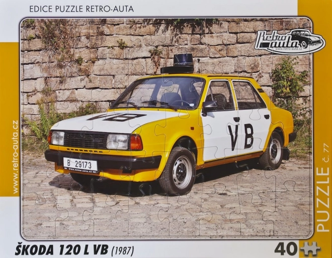Puzzle RETRO-AUTA n.77 Škoda 120 L VB (1987) 40 pezzi