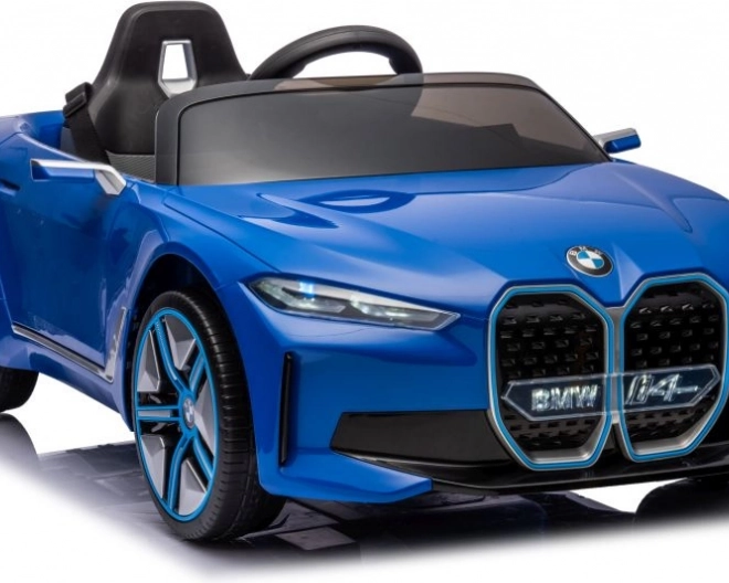 Auto elettrico per bambini BMW i4 blu 4x4