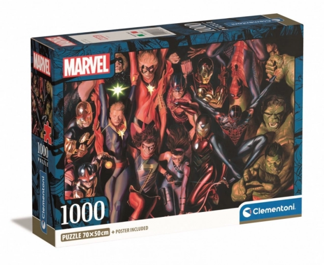 Puzzle 1000 pezzi Compact Marvel The Avengers