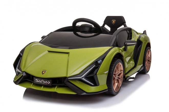 Lamborghini SIAN auto per bambini a batteria con telecomando – Verde
