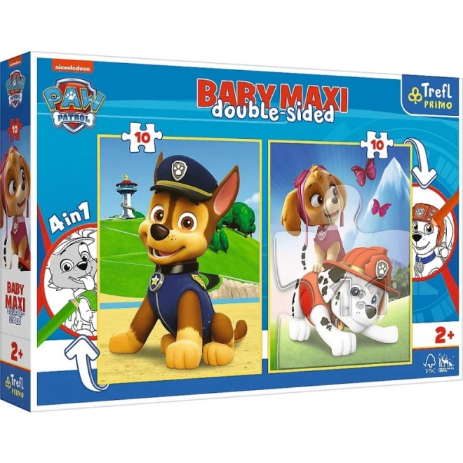 Puzzle doppio TREFL Paw Patrol: Chase, Marshall e Skye Baby Maxi