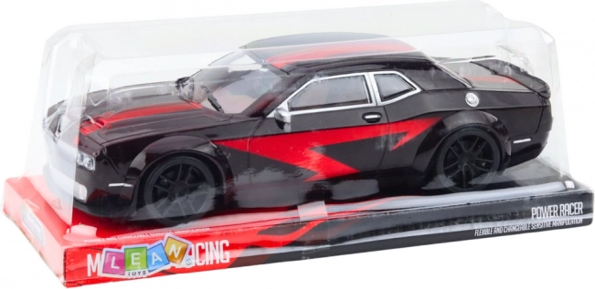 Auto sportivo con motore meccanico nero-rosso
