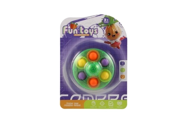 Spinner blaster con bolle in plastica 8cm