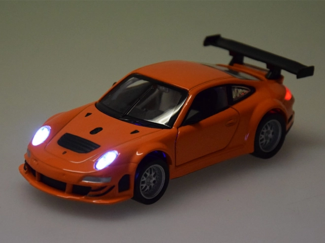 Modello in metallo Porsche 911 GT3 RSR scala 1:32 con luci e suoni