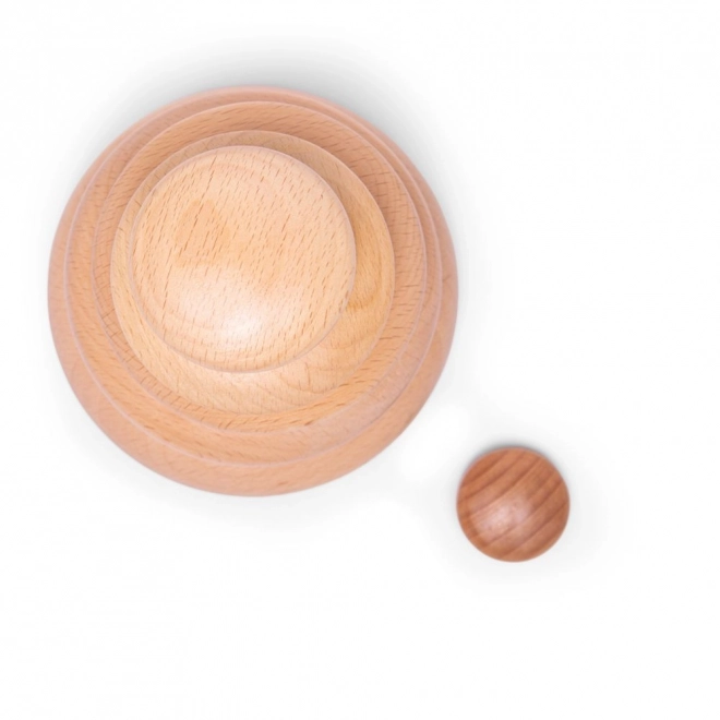 Gioco di equilibrio con ciottoli in legno per bambini