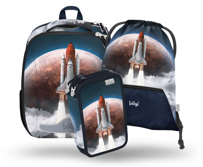 Set BAAGL Shelly Space Shuttle: zaino, astuccio, sacca