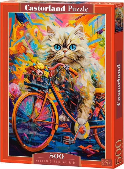 Puzzle Gatto sulla Bicicletta 500 Pezzi