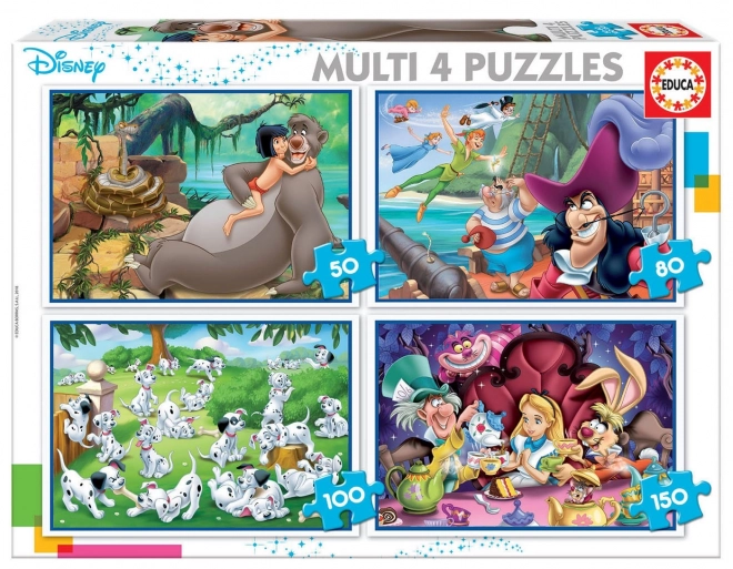 Puzzle Fiabe Disney 4 in 1 per bambini