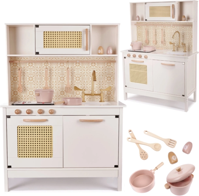 cucina in legno per bambini Retro con accessori