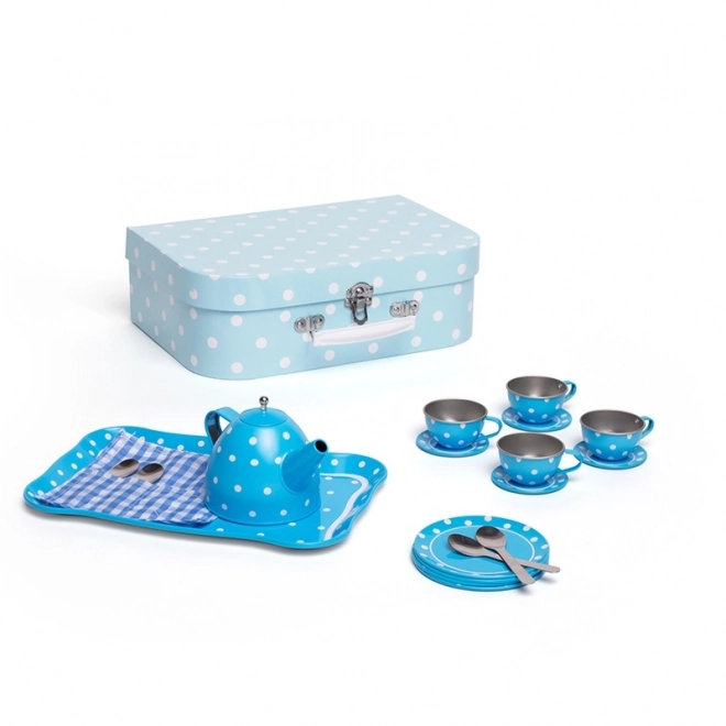 Set da tè con pois blu di Bigjigs Toys