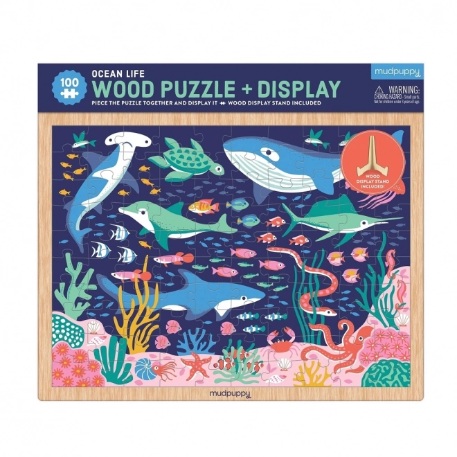 Puzzle in Legno Vita nell'Oceano con Supporto