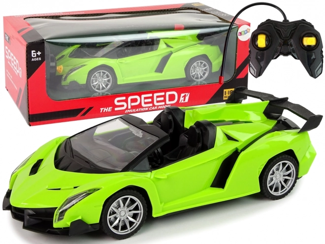 Auto sportivo telecomandato 1:18 verde