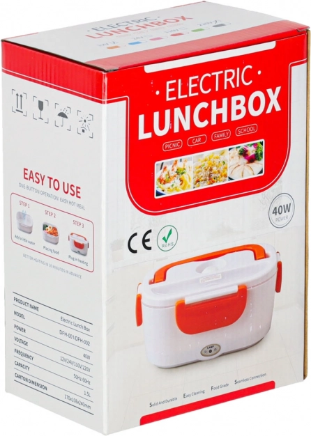 Box per pranzo elettrico con riscaldatore