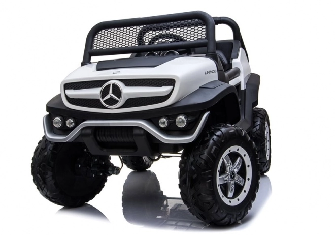 Auto elettrico per bambini Mercedes Unimog bianco