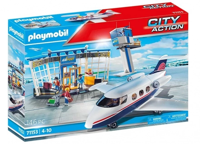 set di figurine City Action aeroporto con aereo