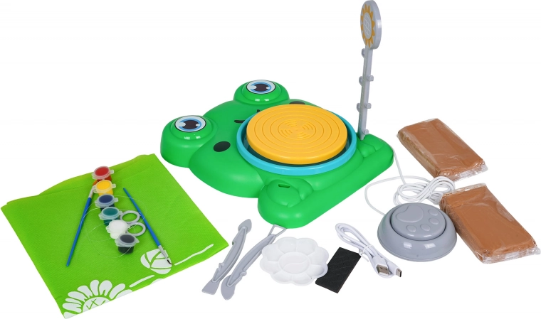 Design giocoso a forma di rana e dotazione completa