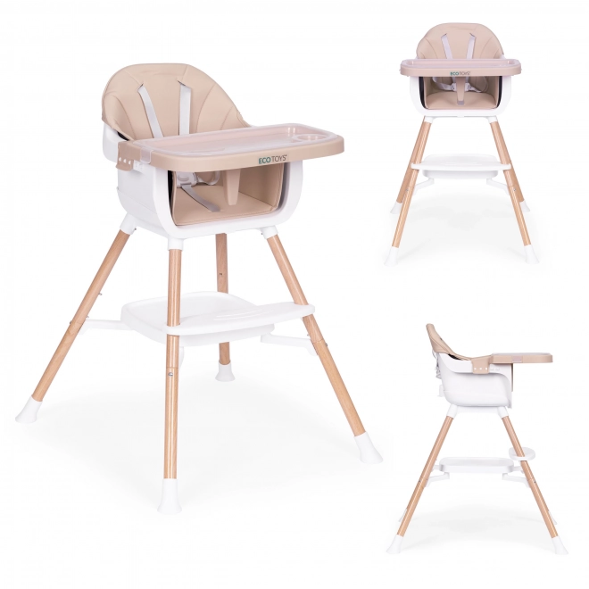 Sedia pappa 2-in-1 beige ECOTOYS