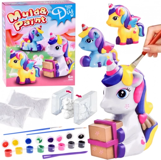 Set creativo fai-da-te – colata e pittura di unicorni in gesso