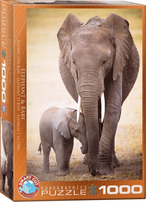 Puzzle elefante e cucciolo 1000 pezzi