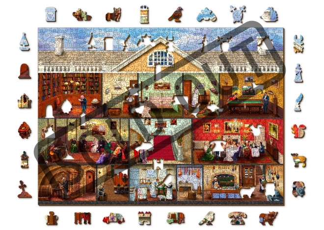 Puzzle in legno residenza vittoriana 2 in 1