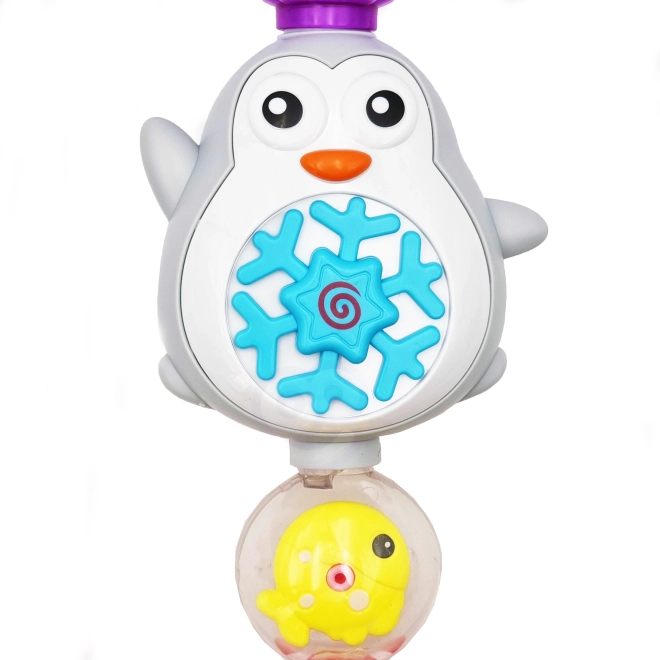 Giocattolo da bagno pinguino con ruota idraulica e tazza WOOPIE